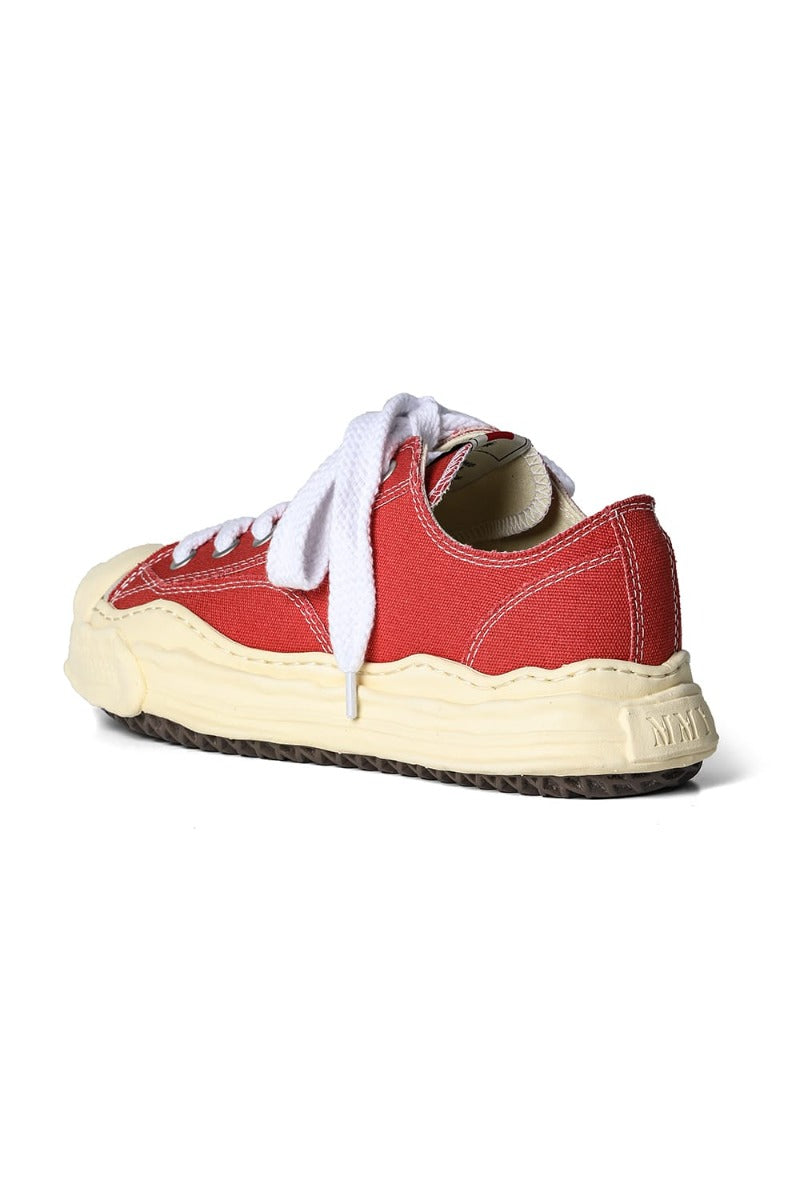 HANK- Original sole sneaker LOW Cut canvas Vintage like Sole Orange