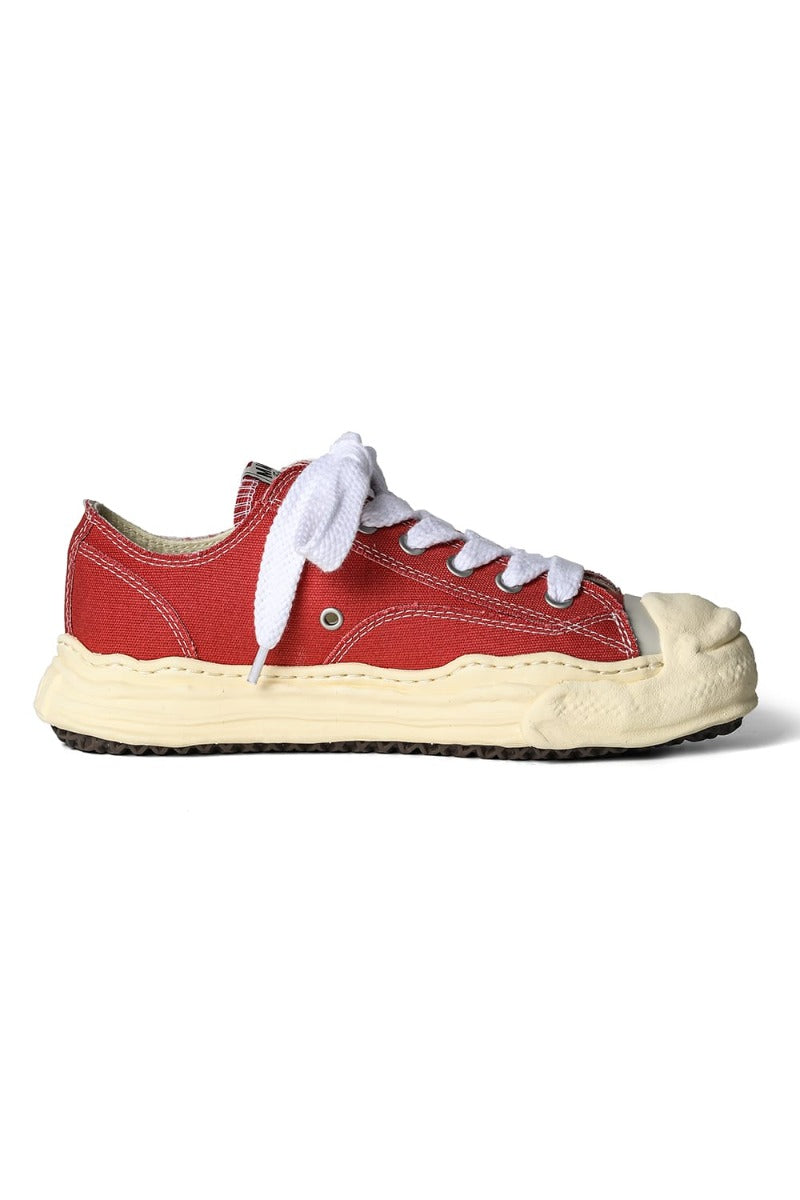 HANK- Original sole sneaker LOW Cut canvas Vintage like Sole Orange