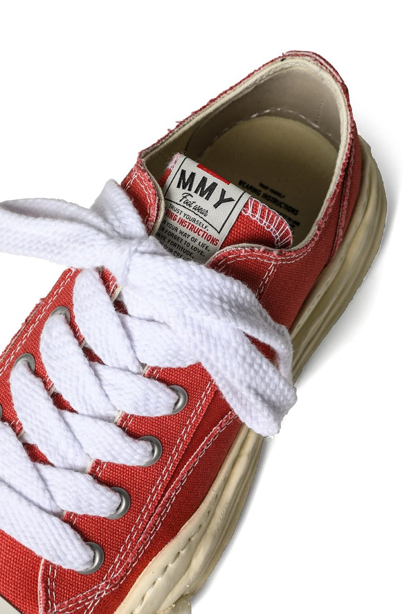 HANK- Original sole sneaker LOW Cut canvas Vintage like Sole Orange