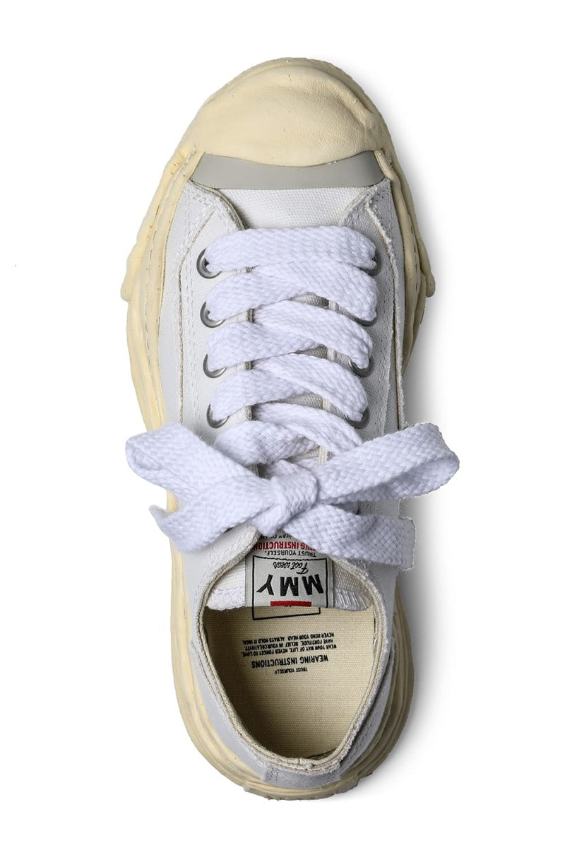 HANK- Original sole sneaker LOW Cut canvas Vintage like Sole White