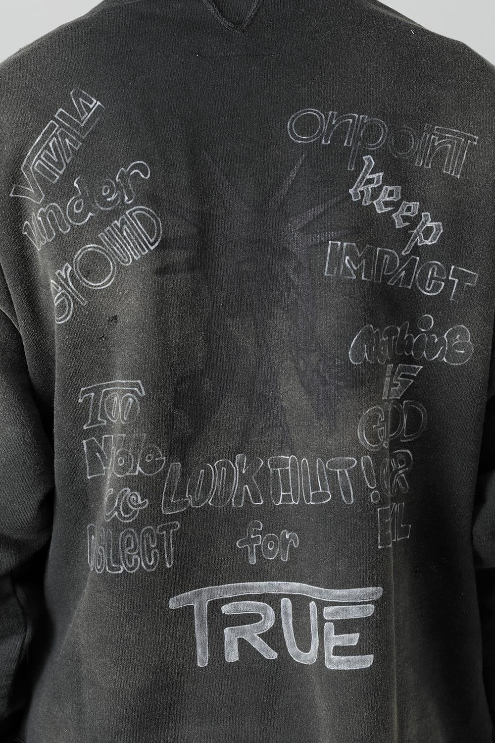 Distressed Hoodie Black