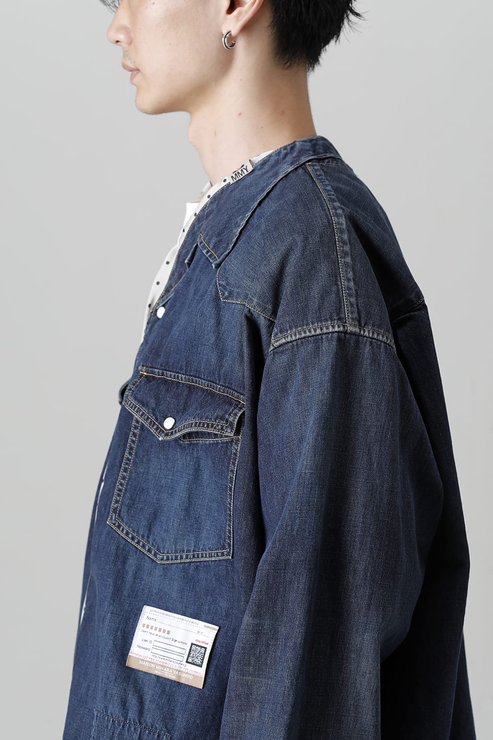 Scarf Denim Shirt