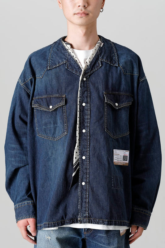 Scarf Denim Shirt