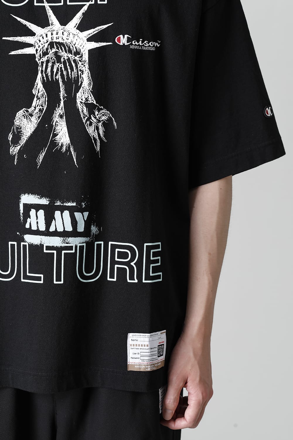 SELF CULTURE printed Tee Black