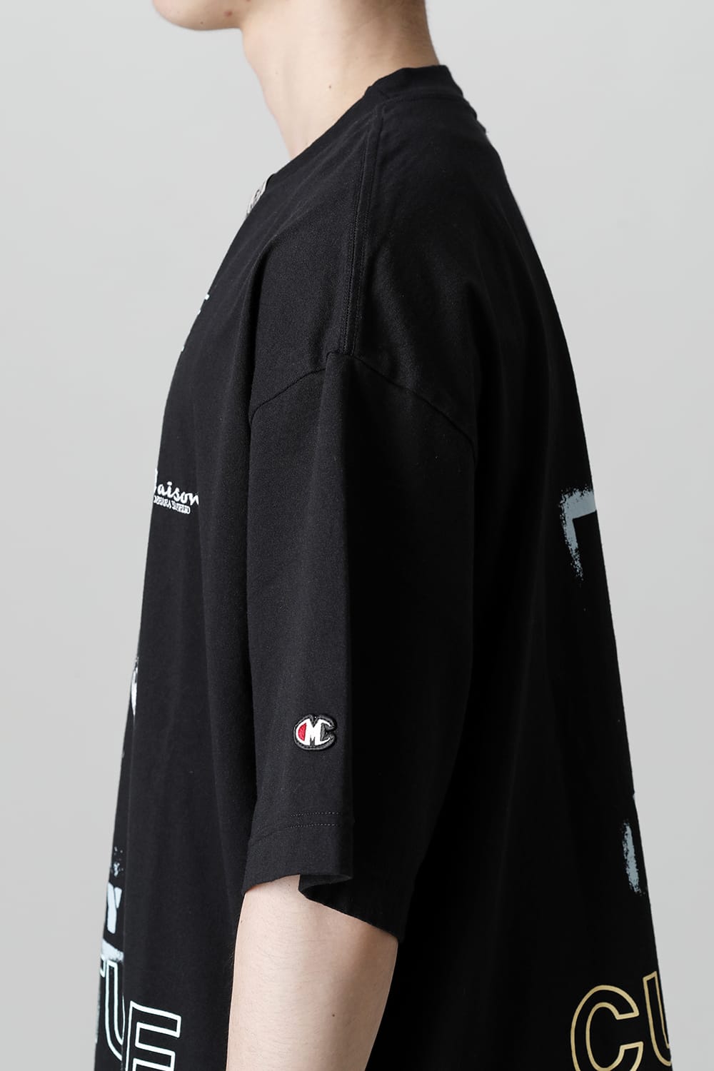 SELF CULTURE printed Tee Black