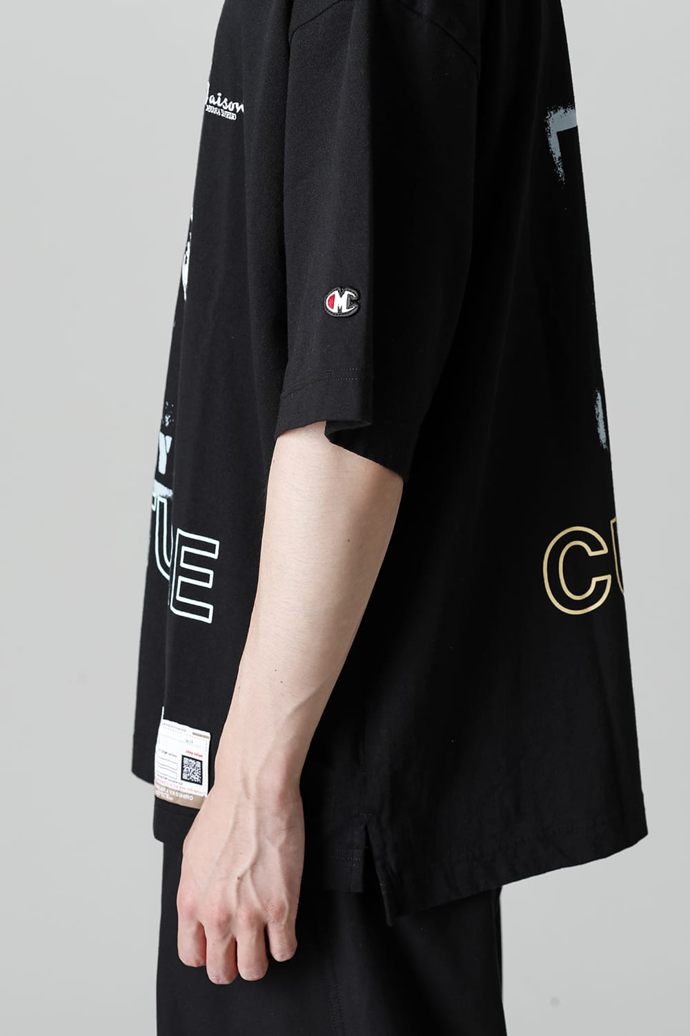 SELF CULTURE printed Tee Black