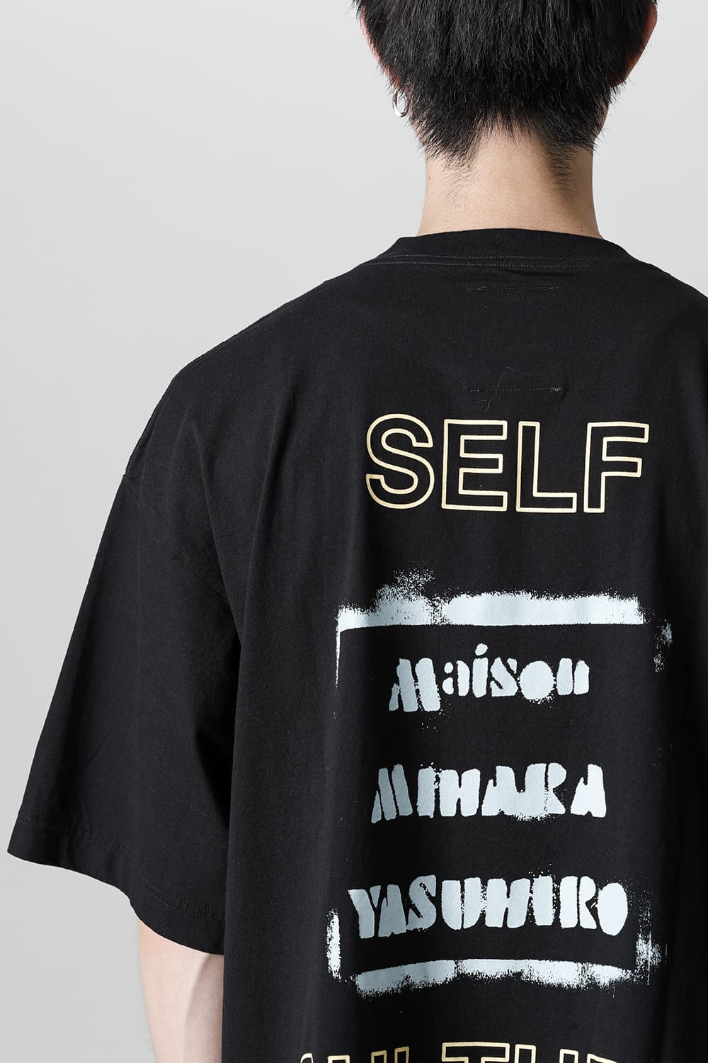 SELF CULTURE printed Tee Black