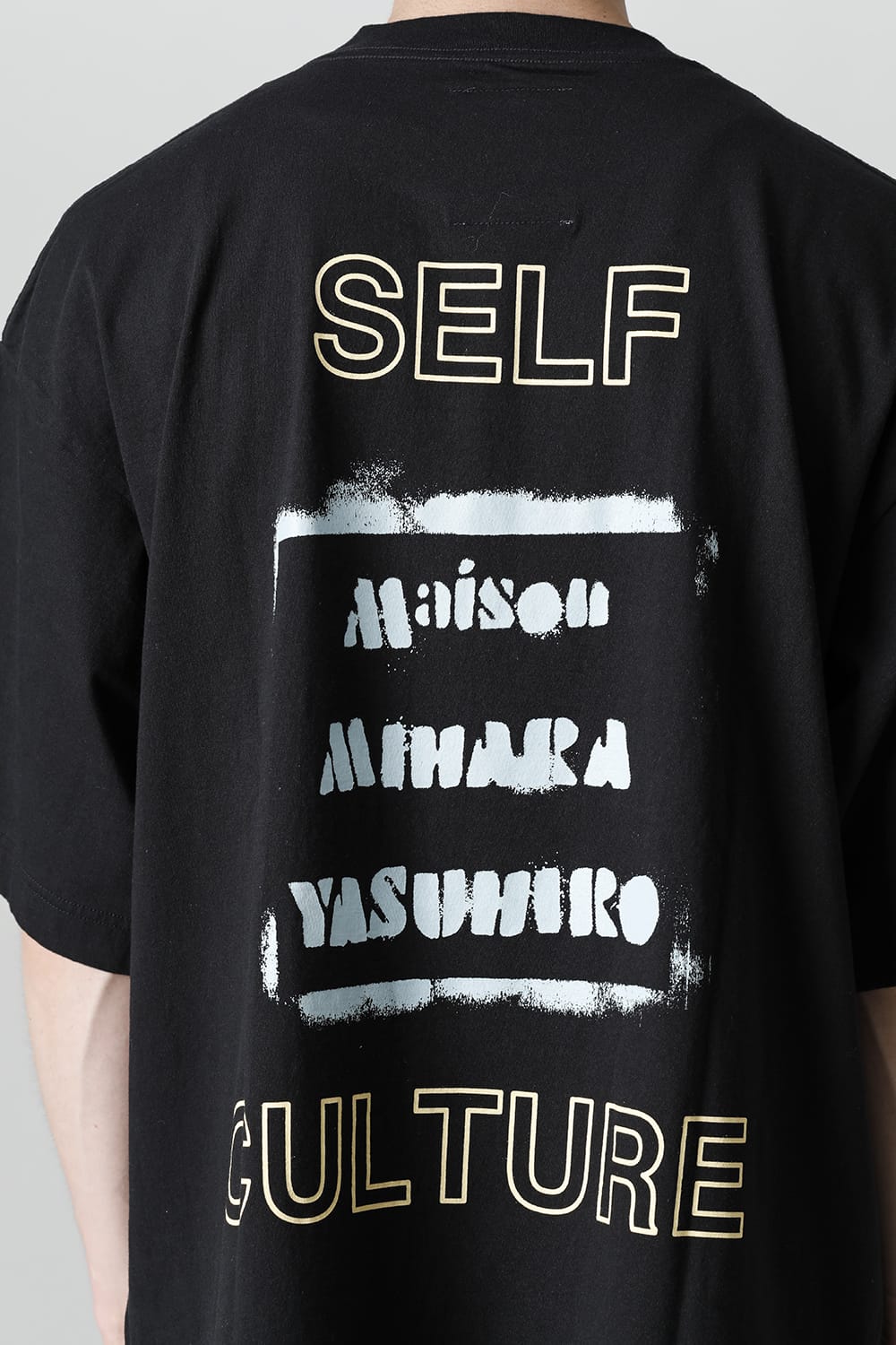 SELF CULTURE printed Tee Black