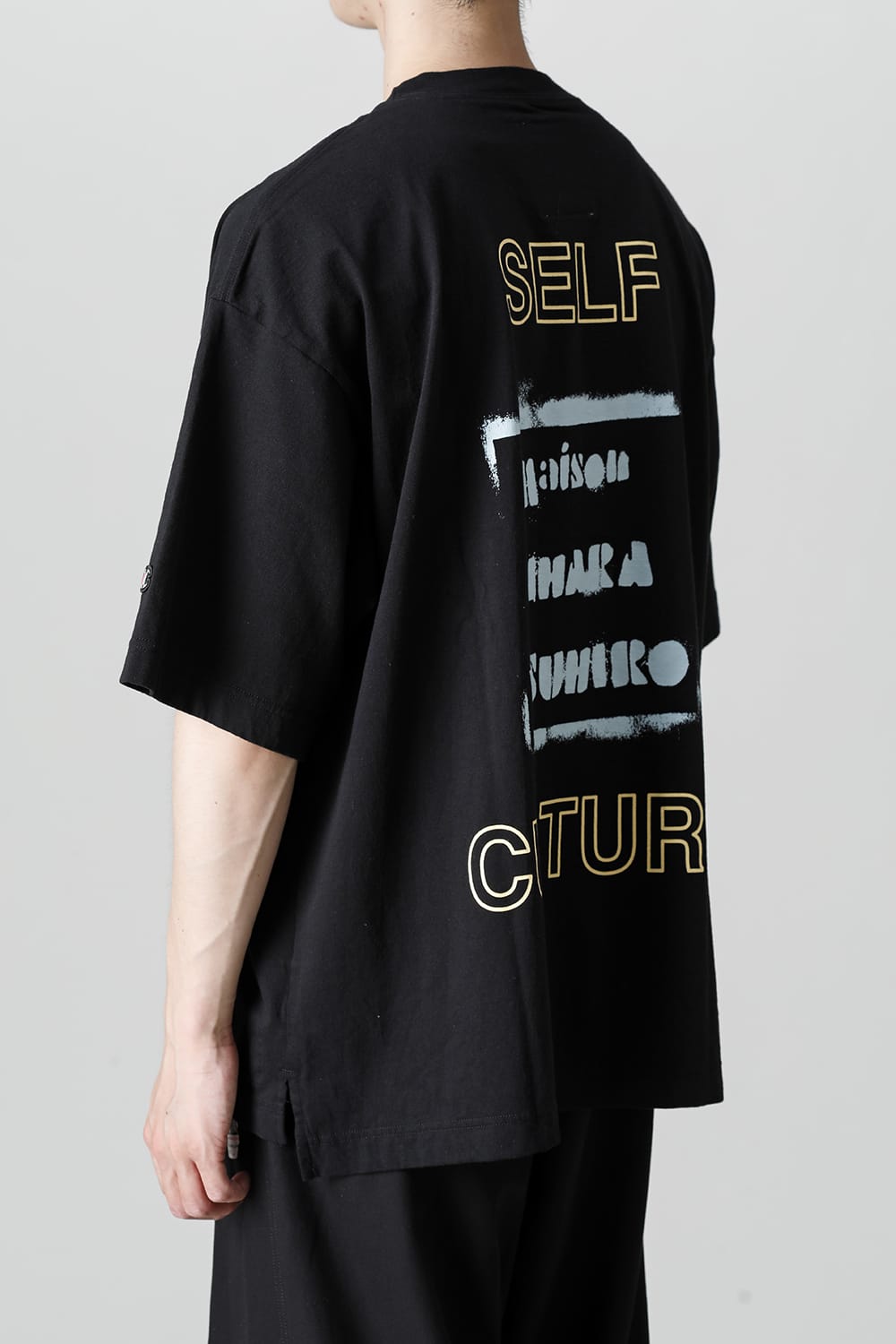 SELF CULTURE printed Tee Black