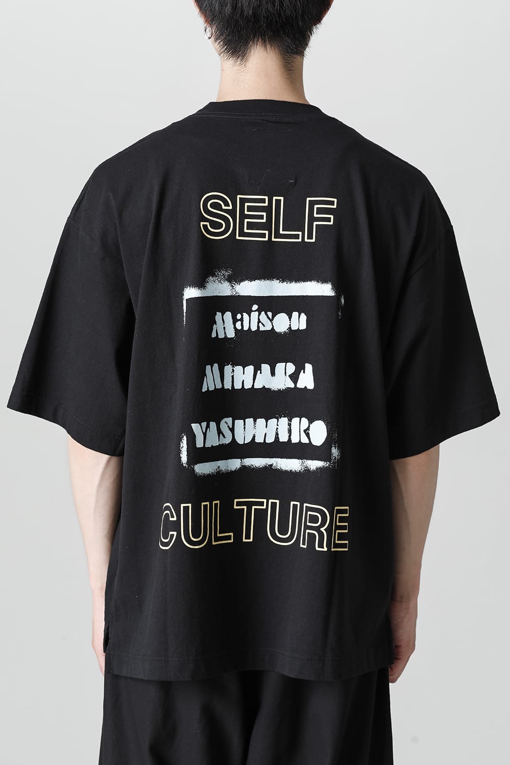 SELF CULTURE printed Tee Black