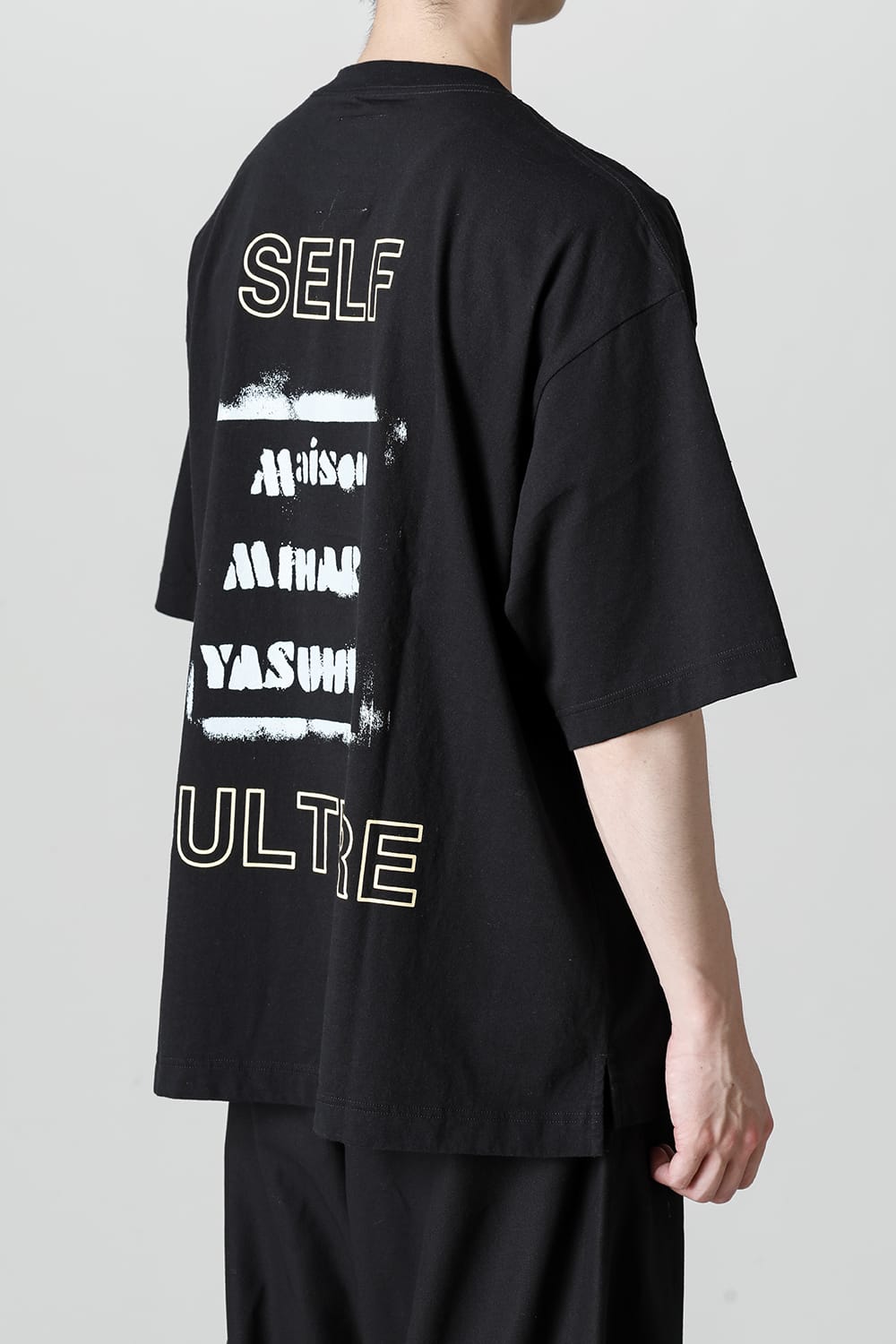 SELF CULTURE printed Tee Black