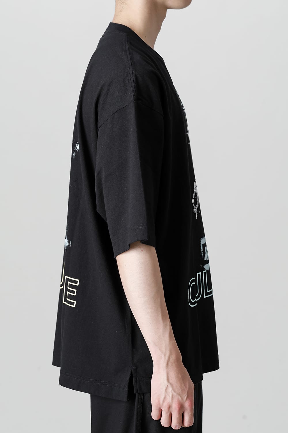 SELF CULTURE printed Tee Black