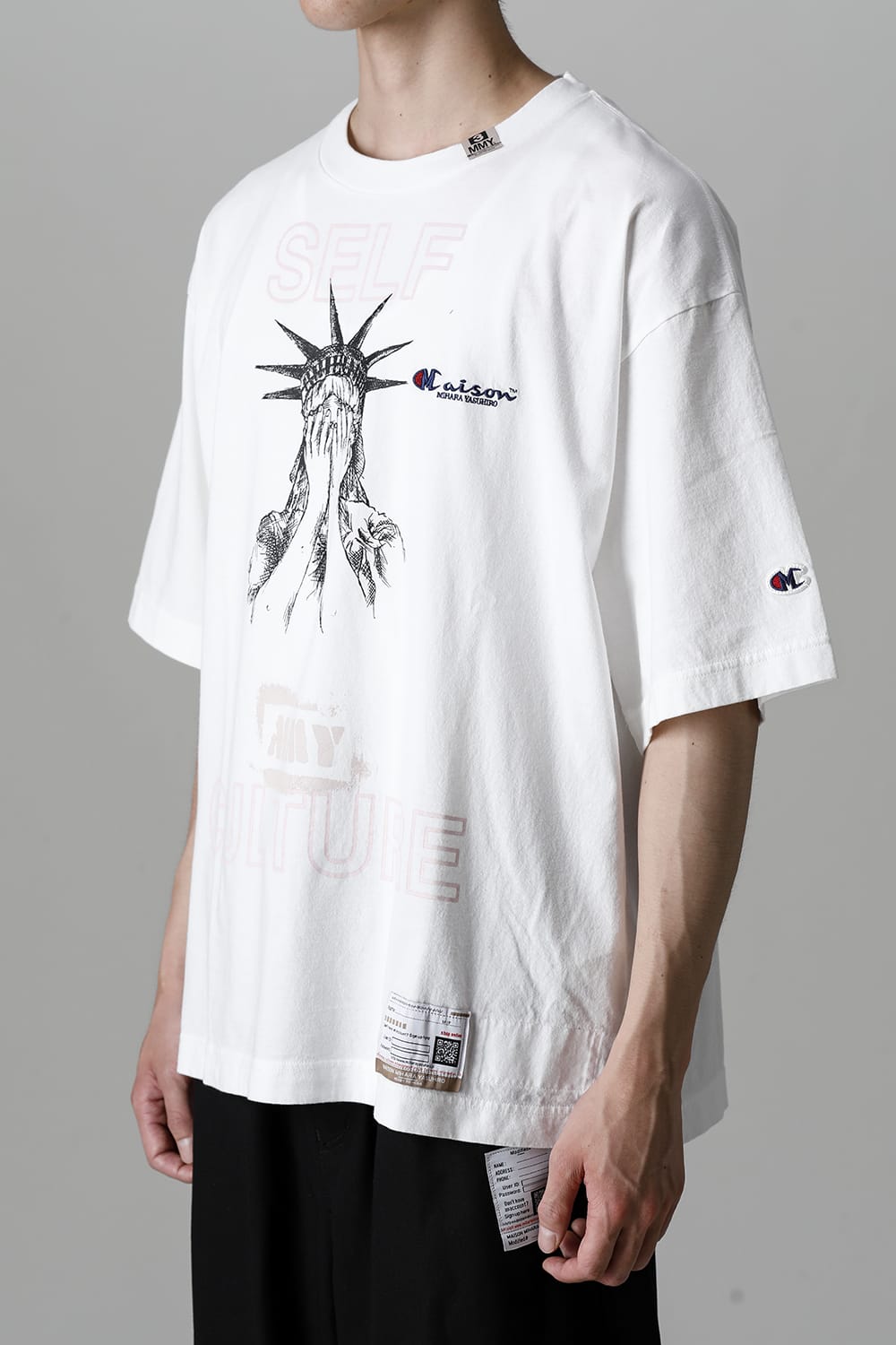 SELF CULTURE printed Tee White