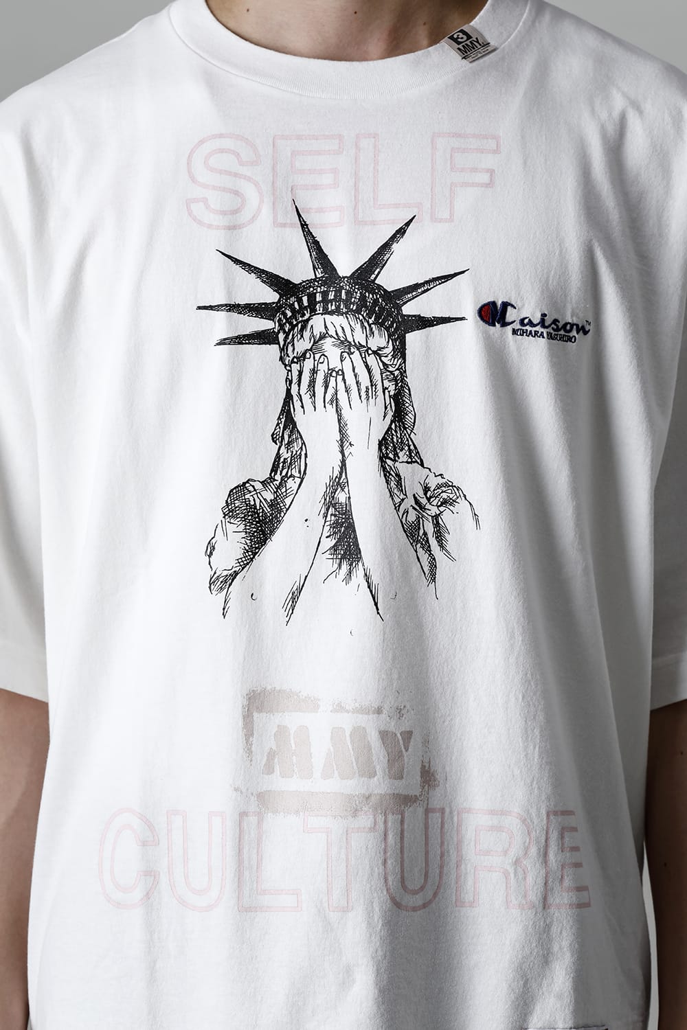 SELF CULTURE printed Tee White