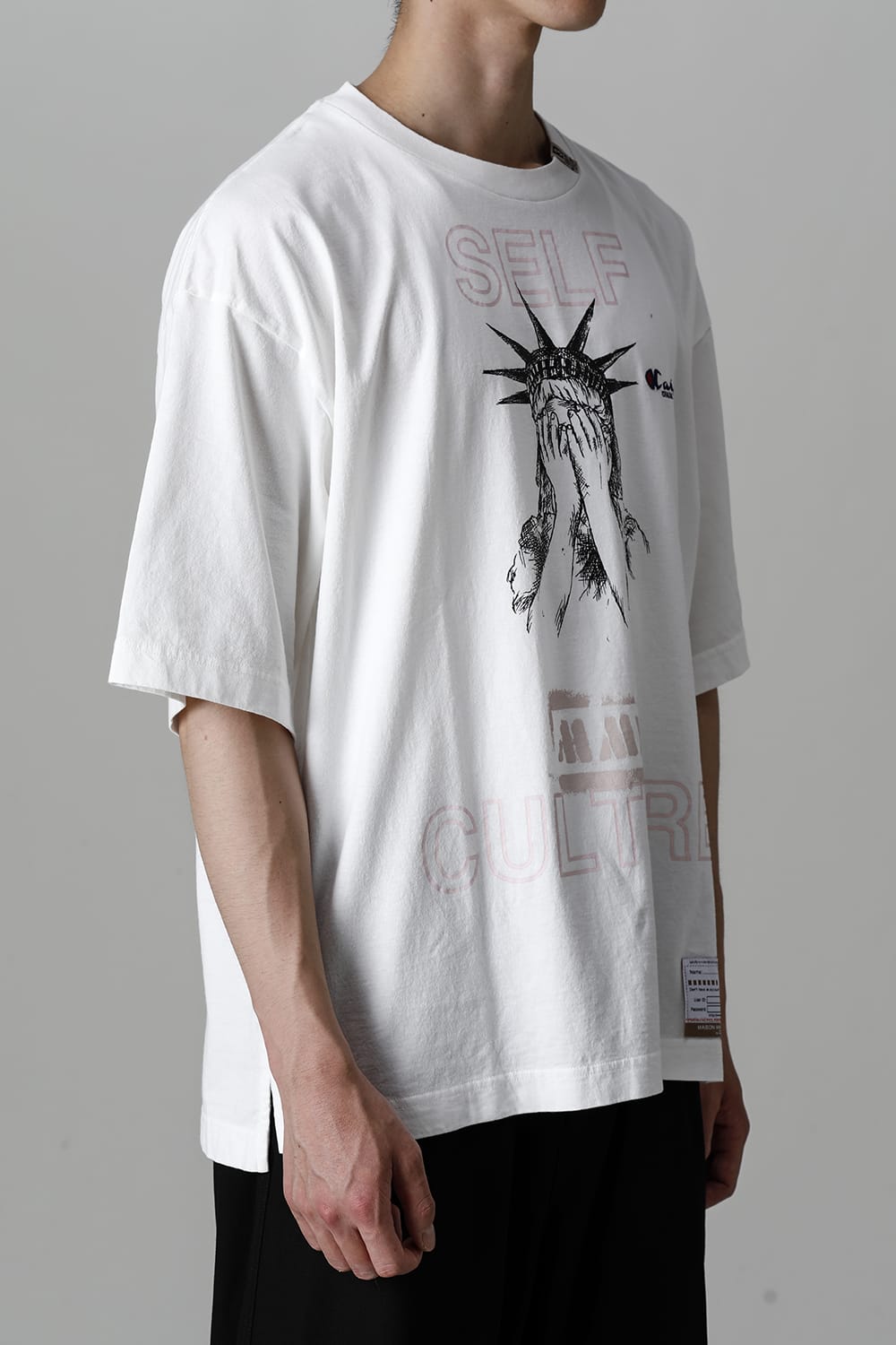 SELF CULTURE printed Tee White