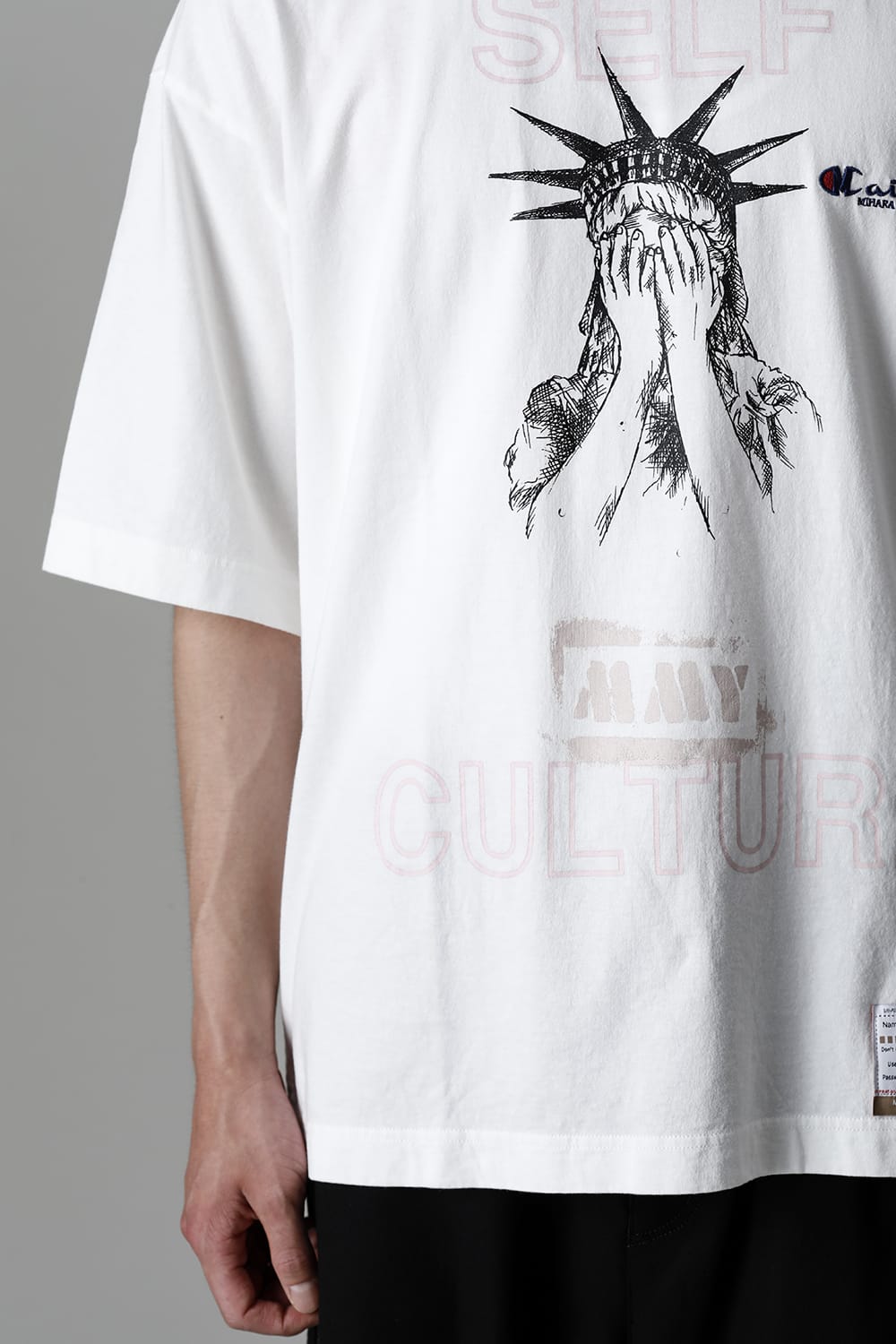 SELF CULTURE printed Tee White