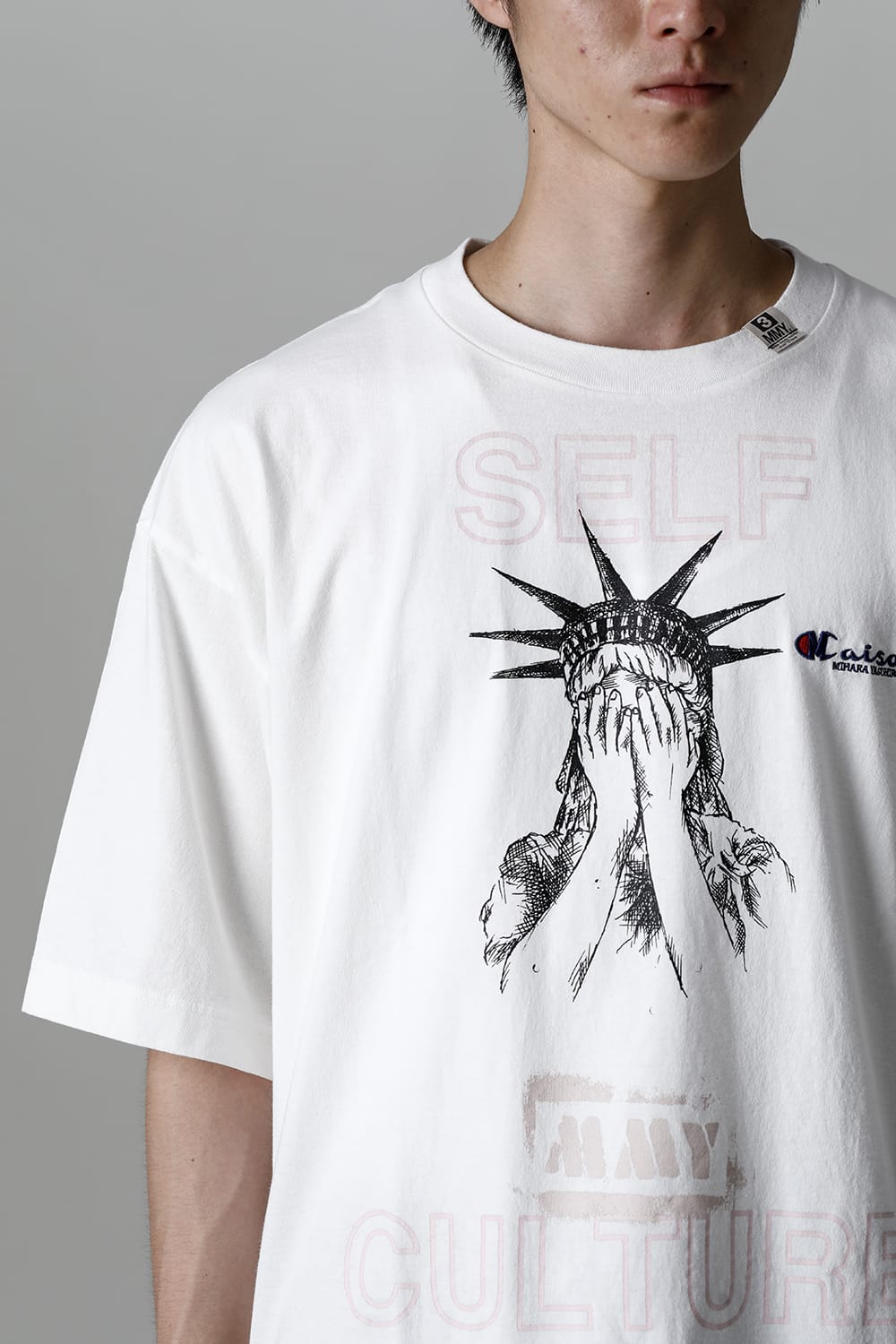 SELF CULTURE printed Tee White