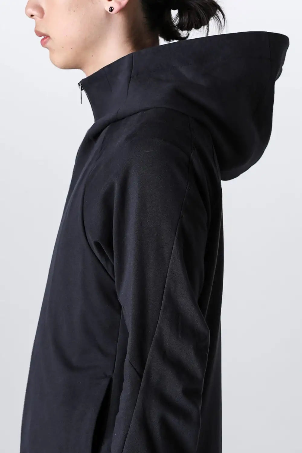 Hooded jacket stretch jersey