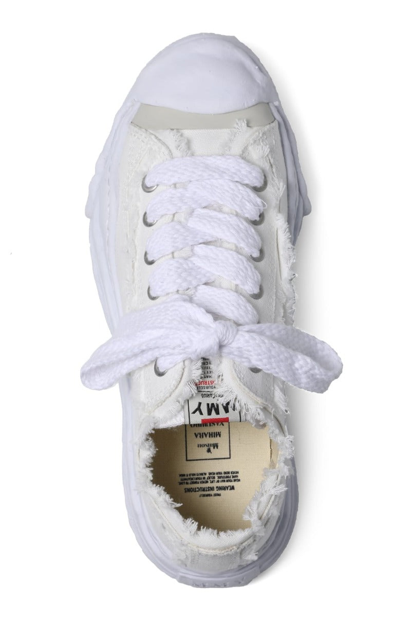 -HANK low- original sole mix canvas sneakers White