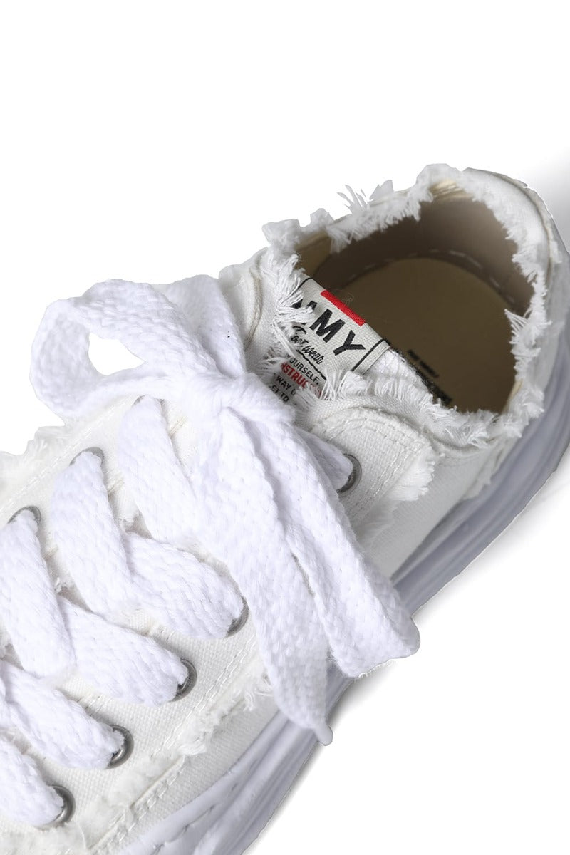 -HANK low- original sole mix canvas sneakers White