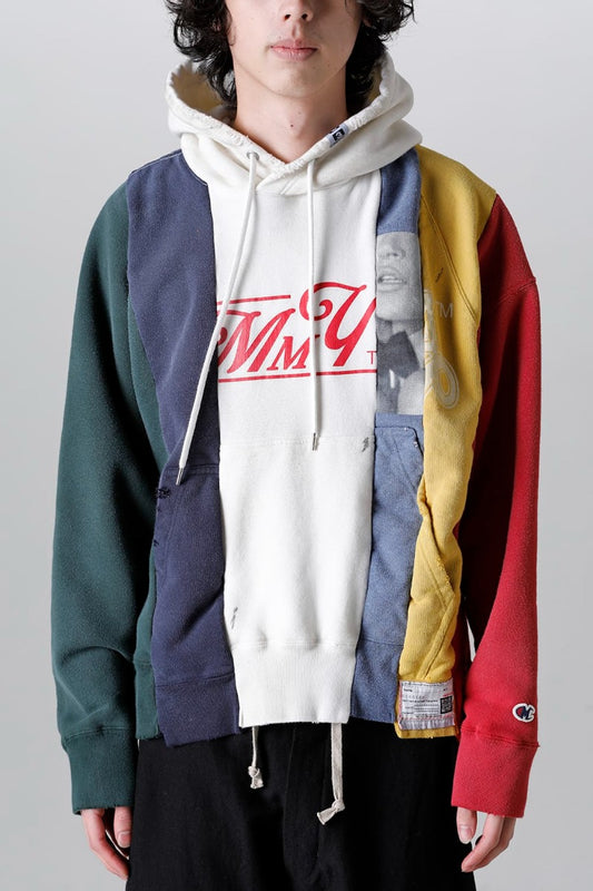 Vertical Switching Hoodie Multi