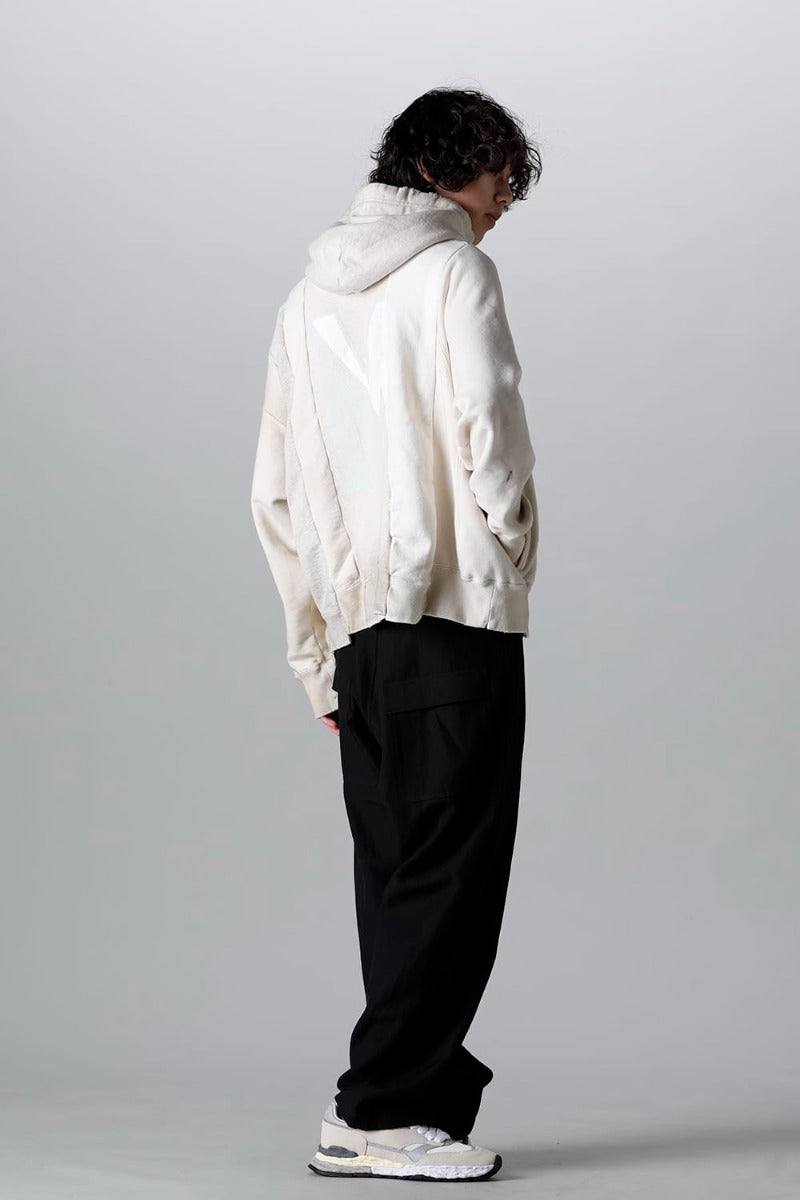 Vertical Switching Hoodie White