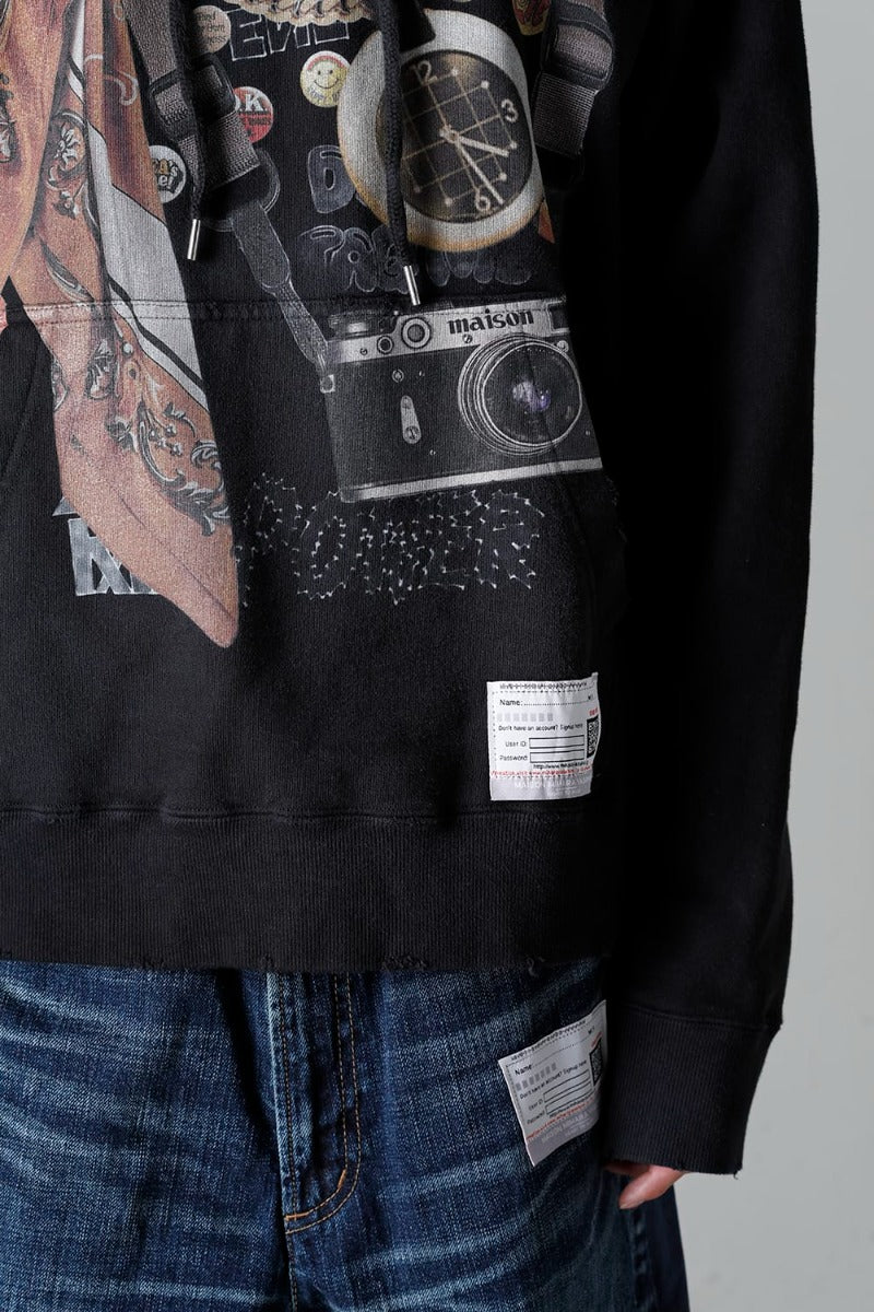 Trompe l'oeil printed hoodie