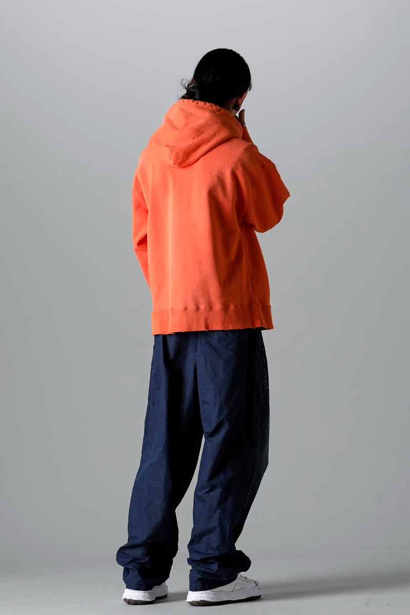 Trompe l'oeil printed hoodie Orange