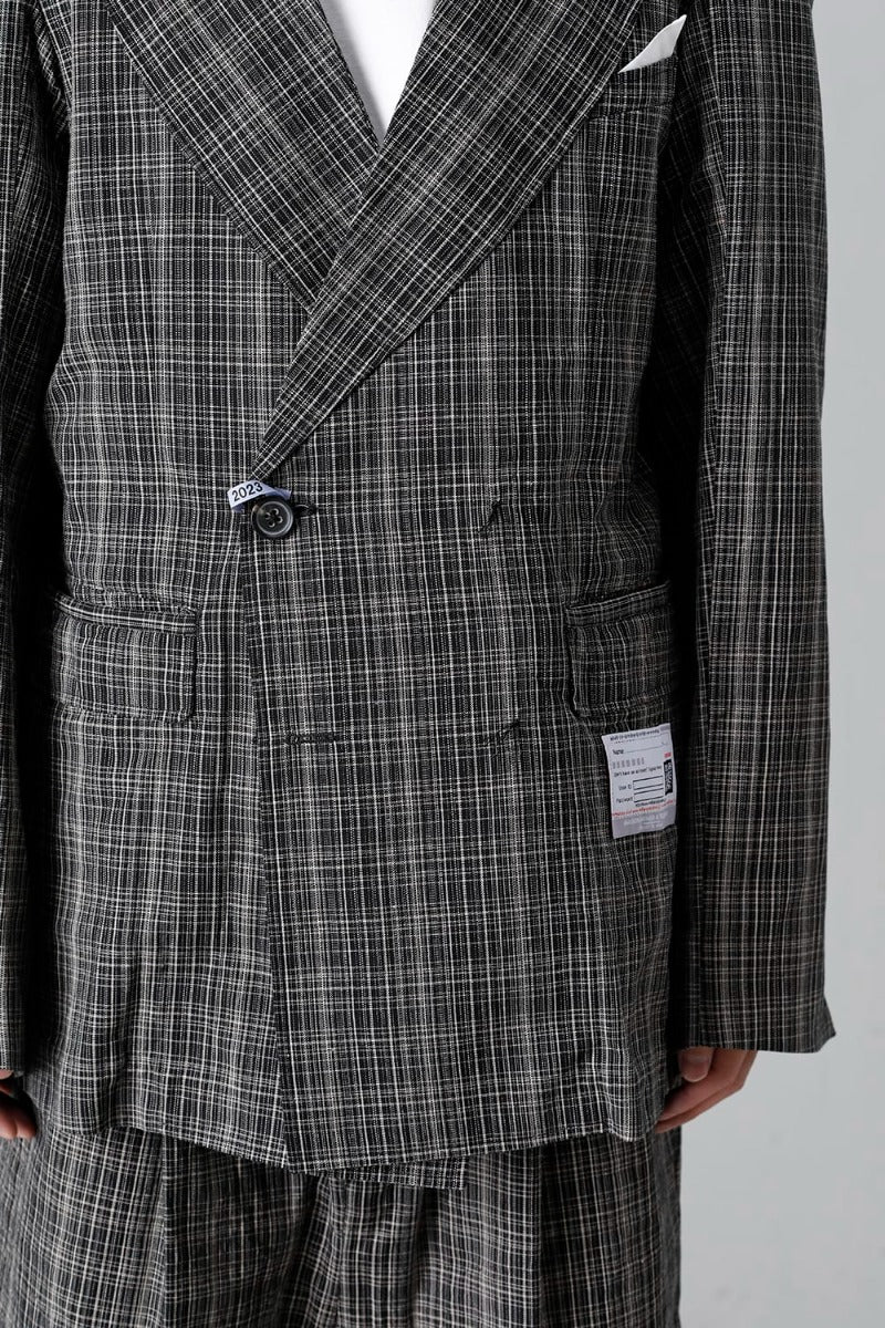 Wide KASURI Check Blazer