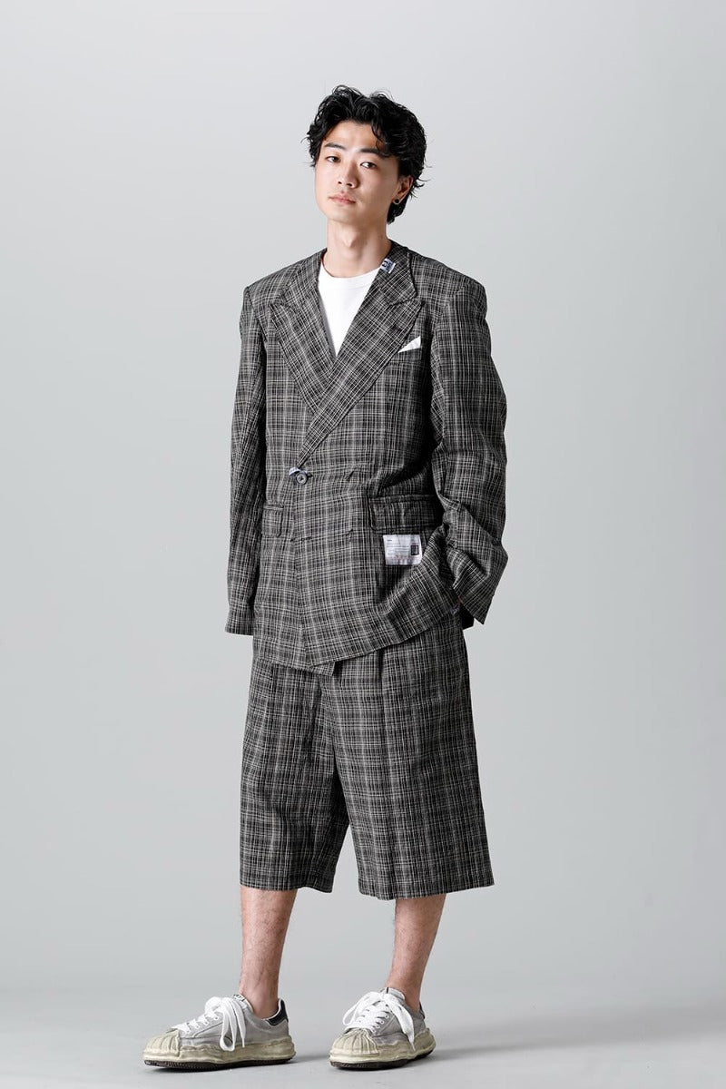 Wide KASURI Check Blazer