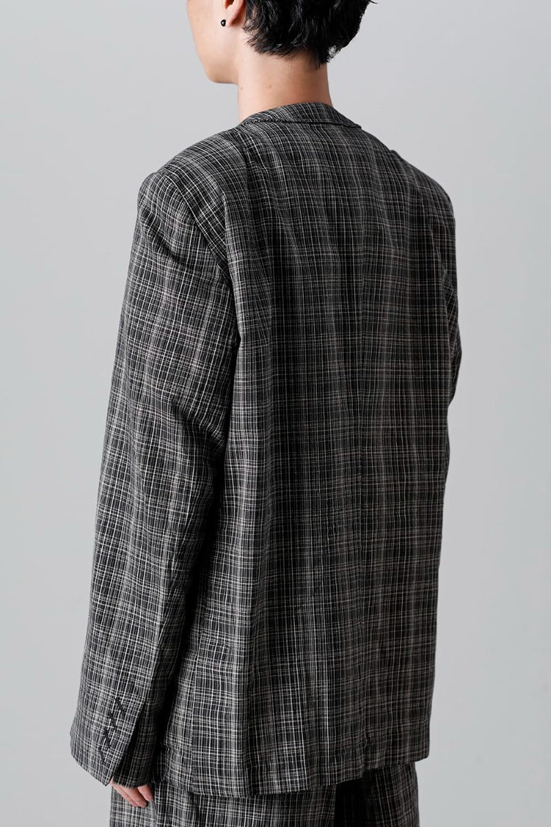 Wide KASURI Check Blazer