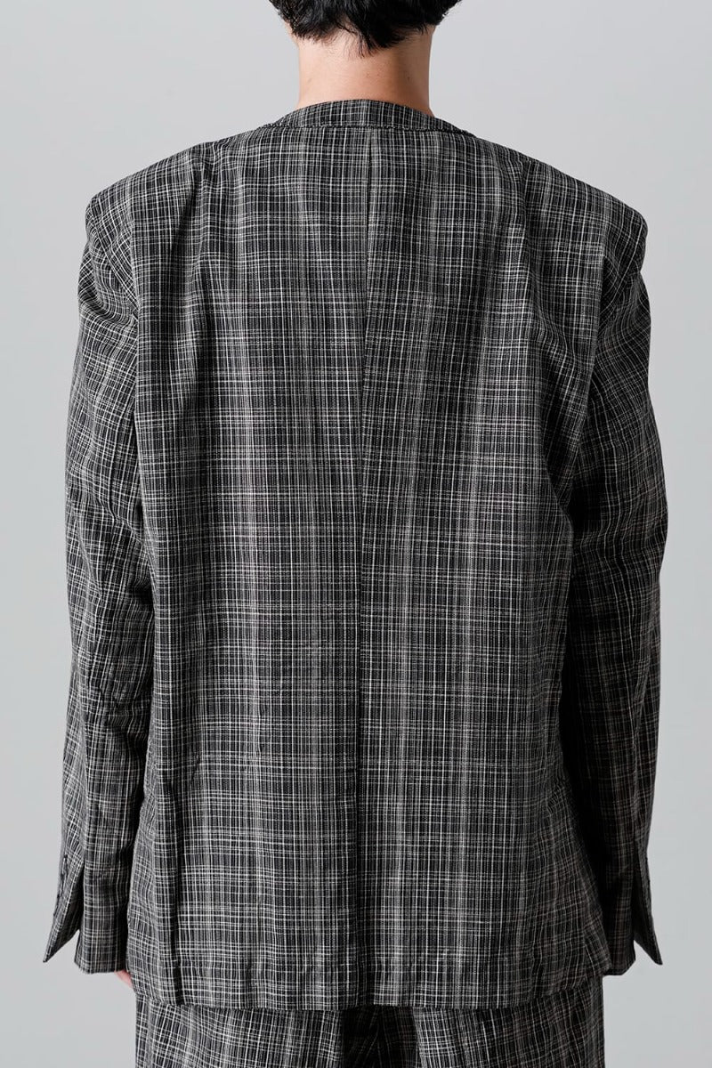 Wide KASURI Check Blazer