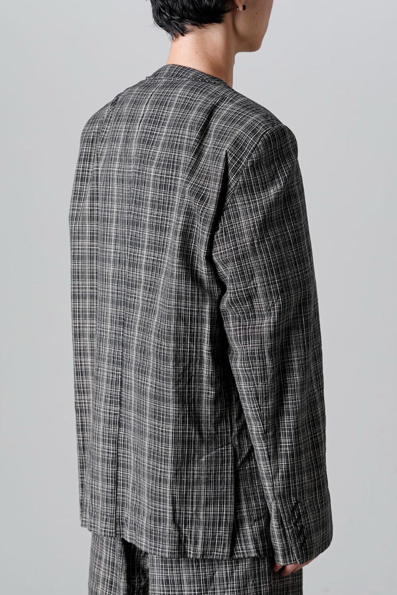 Wide KASURI Check Blazer