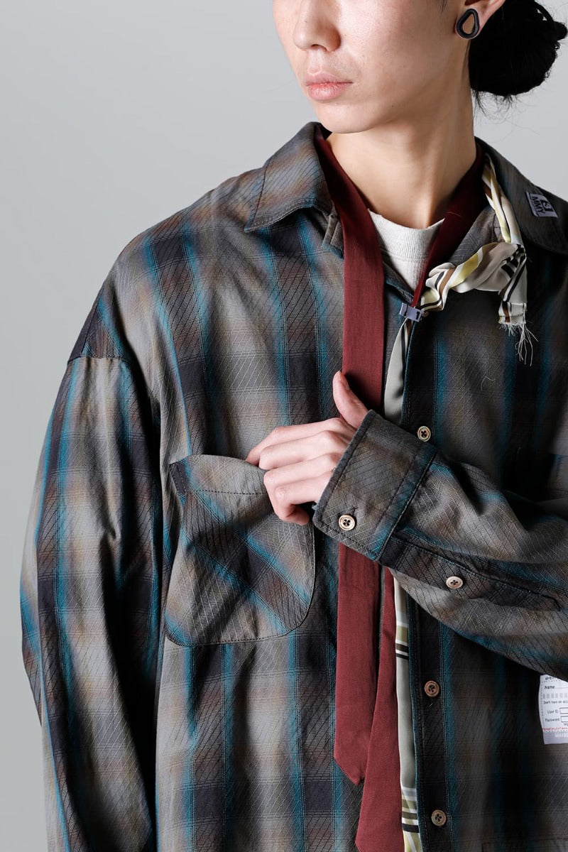 Mix Layered Check Shirt