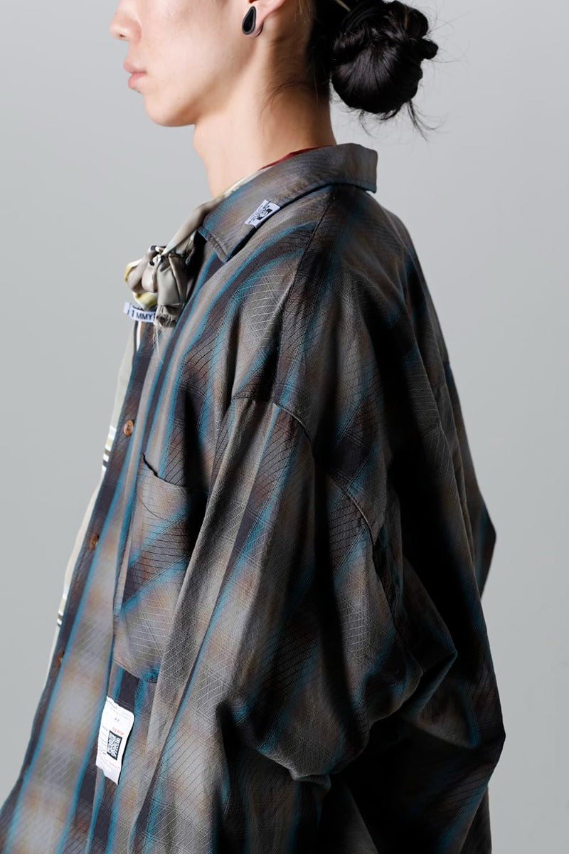 Mix Layered Check Shirt
