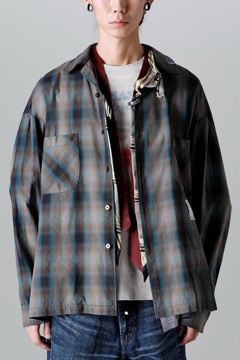 Mix Layered Check Shirt