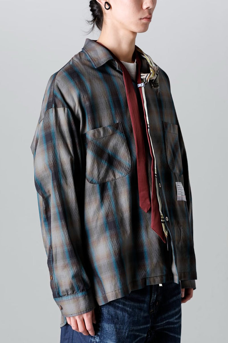 Mix Layered Check Shirt