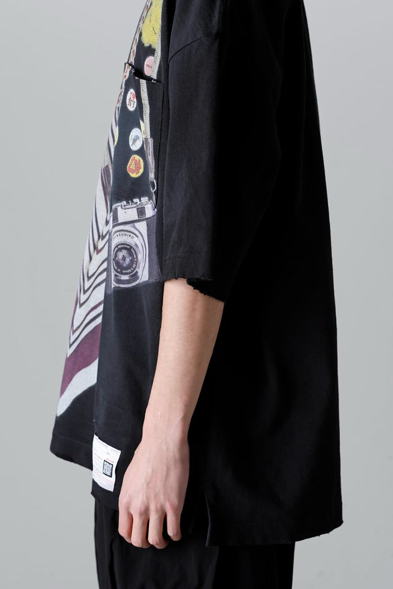 Trompe l'oeil printed Tee  Black