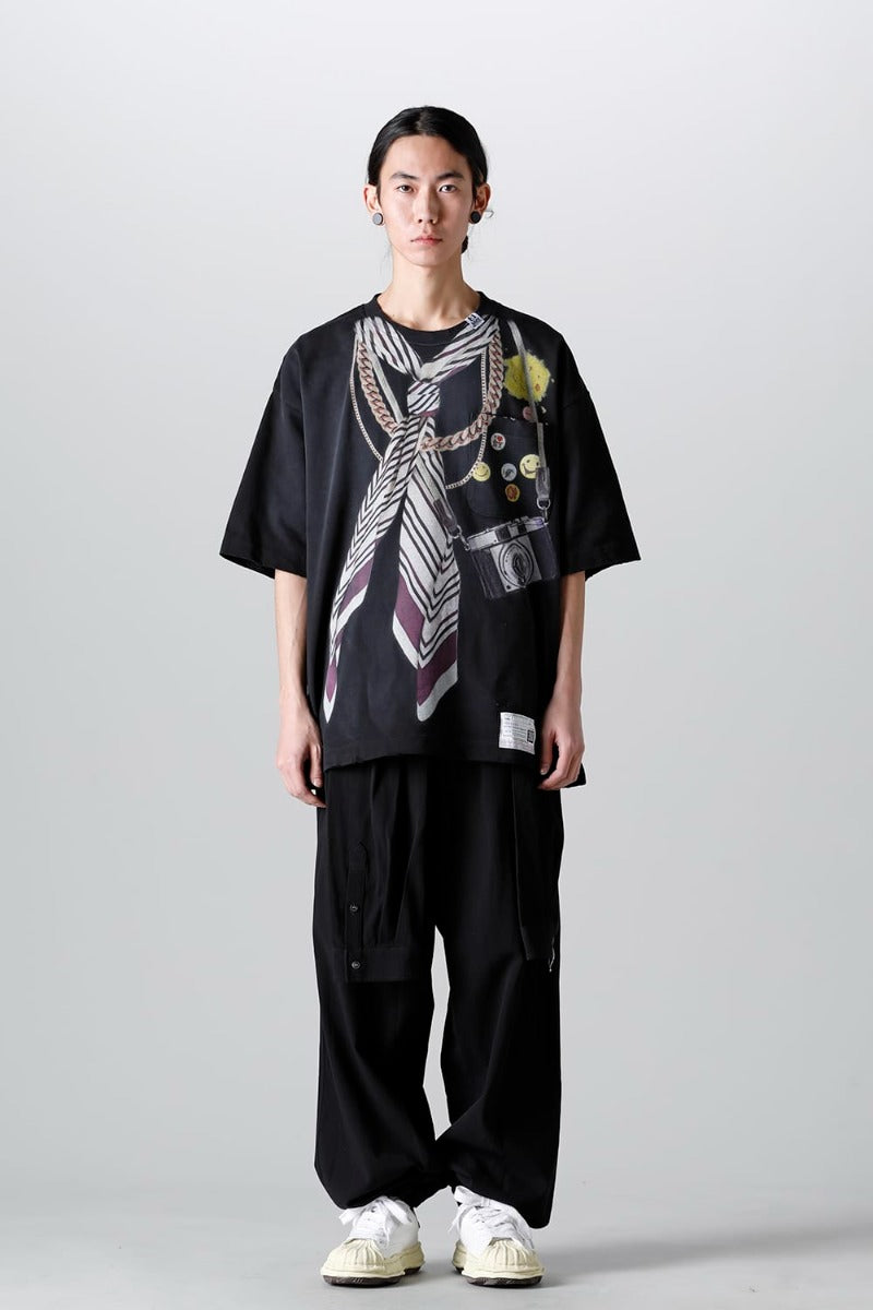 Trompe l'oeil printed Tee  Black