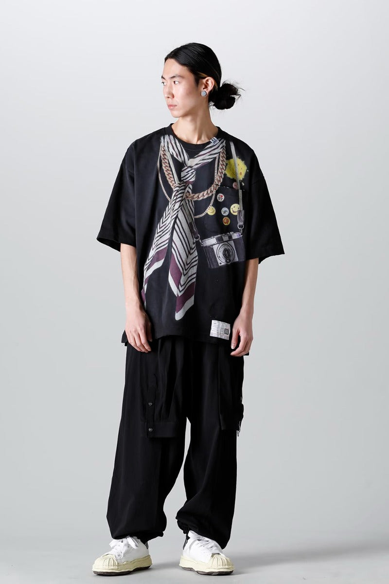 Trompe l'oeil printed Tee  Black