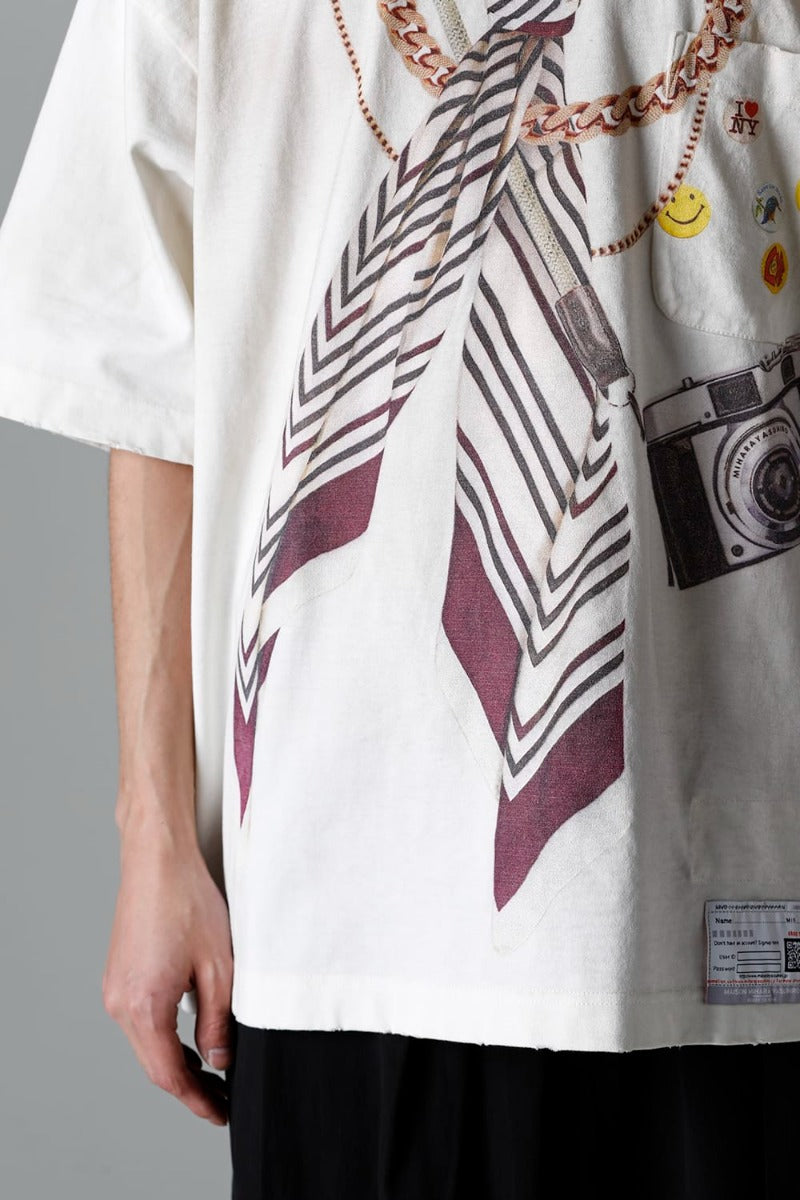 Trompe l'oeil printed Tee  White