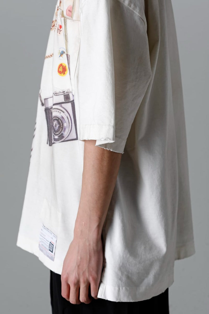 Trompe l'oeil printed Tee  White