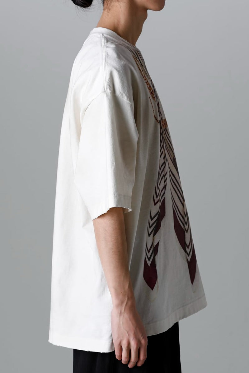 Trompe l'oeil printed Tee  White