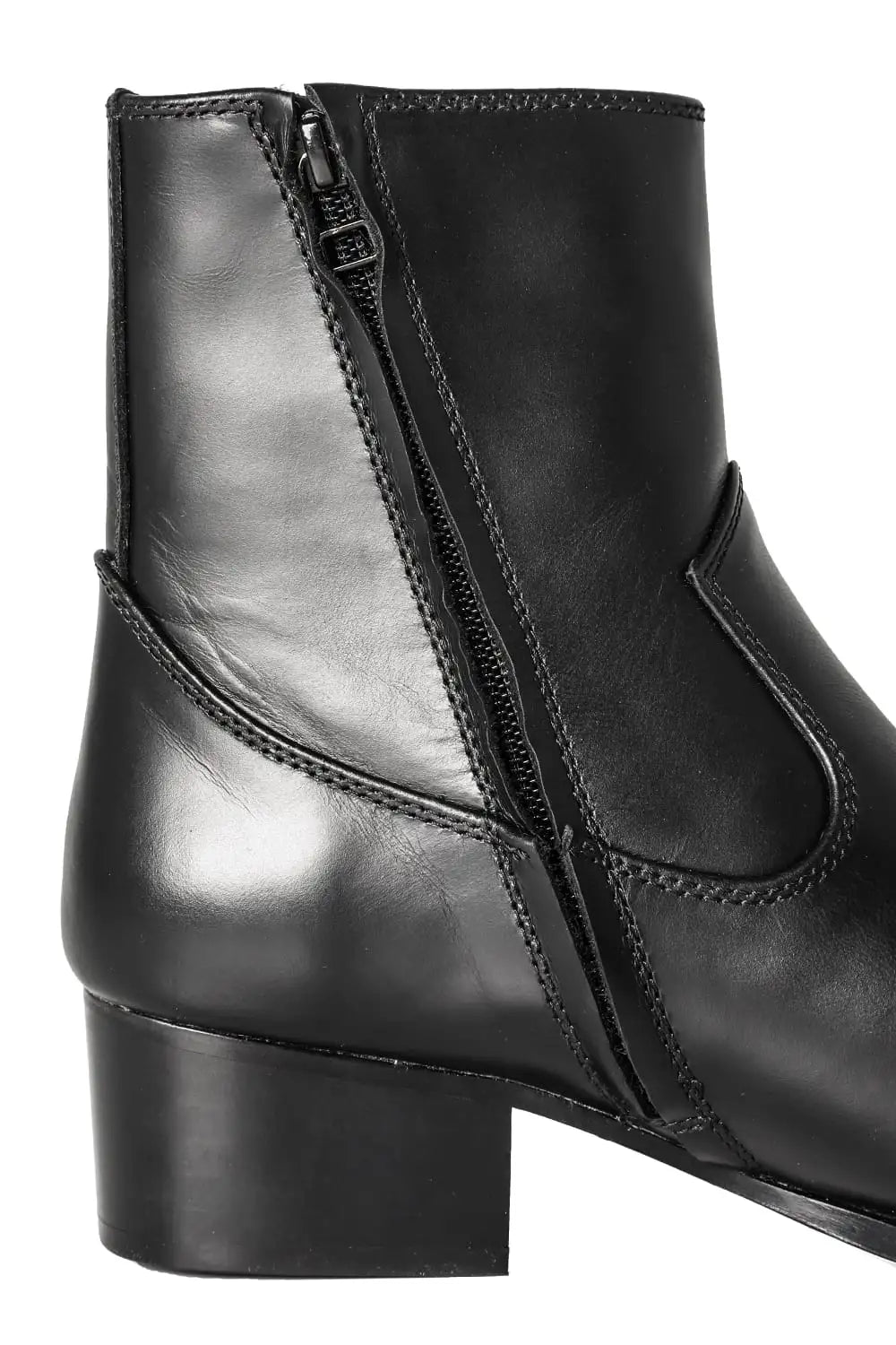 Kip Skin Heel Boots 1.8inch