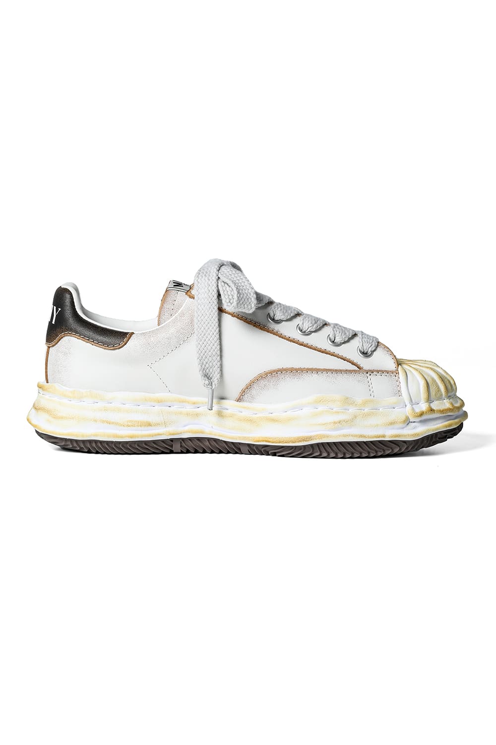 BLAKEY Leather Low Cut Vintage effect Sneakers White