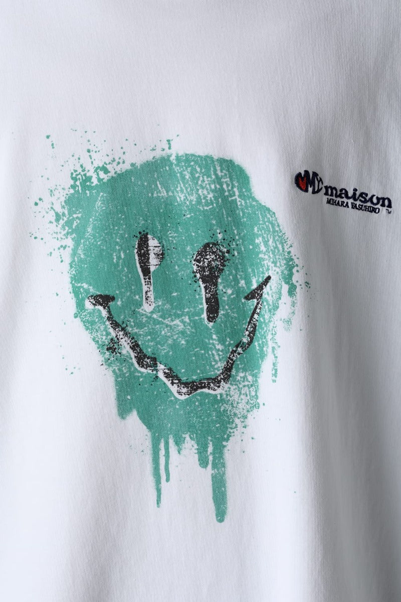 Smily Face Printed Tee White