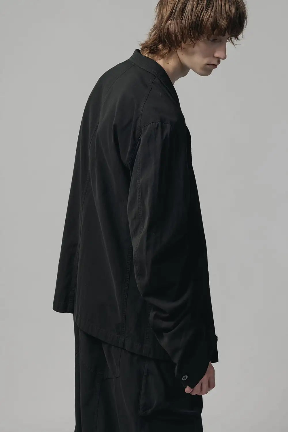 強撚ドライコットン ジャケット  ブラック