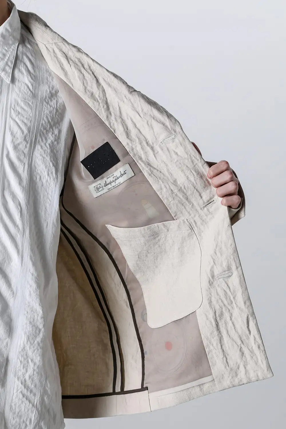 Jacket canapa / cotton metal shrink