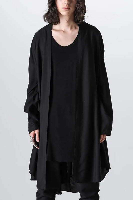 Viscose / Cupro Fibriled Gaba Long Cardigan