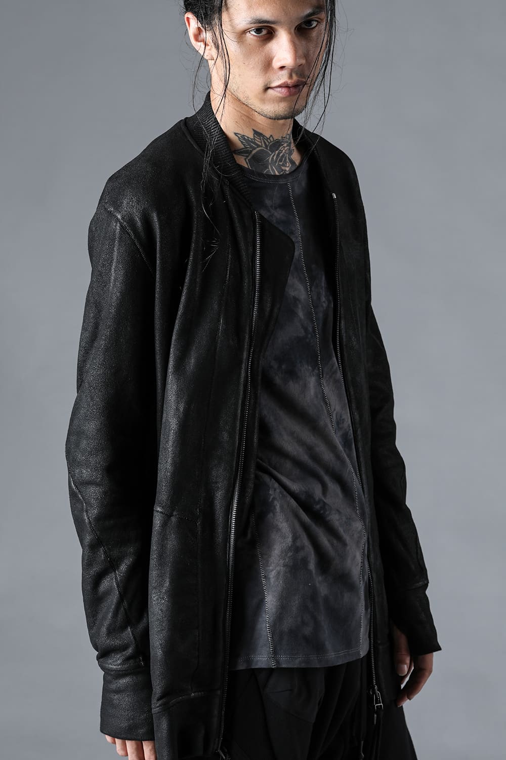 Untwisted Fleece-Line Coated Bomber Jacket